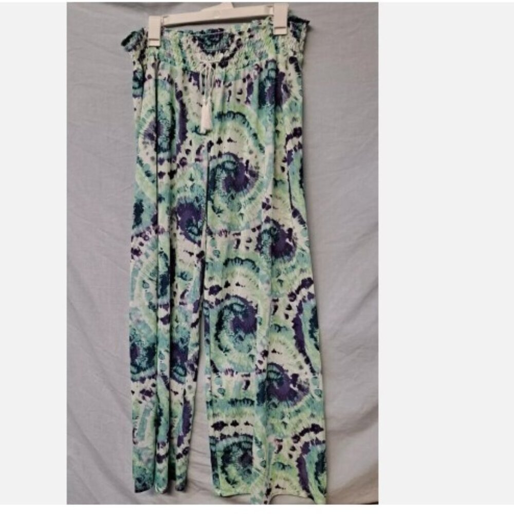 West Loop Women's Palazzo Pants Elastic Drawstring Waist Knit Comfort Style